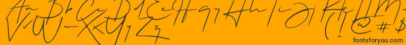 hellios Font – Black Fonts on Orange Background