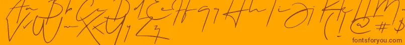 hellios Font – Brown Fonts on Orange Background