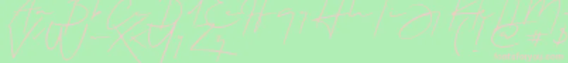 hellios Font – Pink Fonts on Green Background