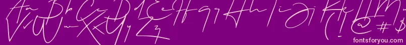 hellios Font – Pink Fonts on Purple Background