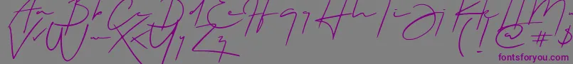 hellios-Schriftart – Violette Schriften auf grauem Hintergrund