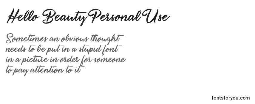 Hello Beauty Personal Use-fontti
