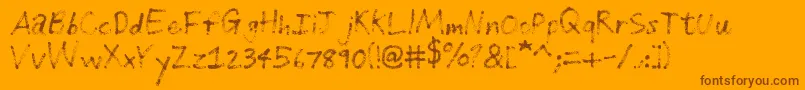 Más sobre la fuente GrungeHandwriting fuente GrungeHandwriting – Fuentes Marrones Sobre Fondo Naranja