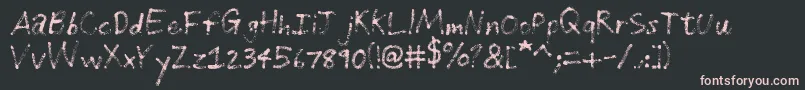 フォントGrungeHandwriting – 黒い背景にピンクのフォント