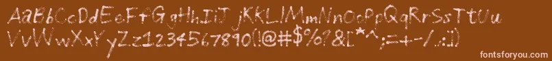 Шрифт GrungeHandwriting – розовые шрифты на коричневом фоне