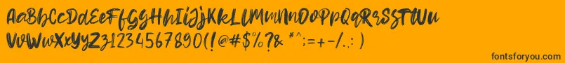 Hello Dear Demo Font – Black Fonts on Orange Background