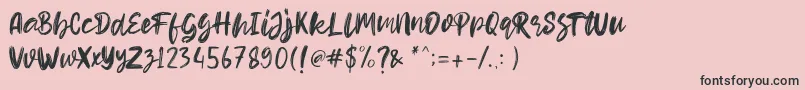 Hello Dear Demo Font – Black Fonts on Pink Background