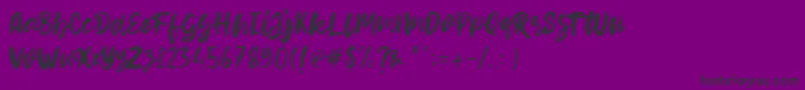 Hello Dear Demo Font – Black Fonts on Purple Background