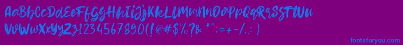 Hello Dear Demo Font – Blue Fonts on Purple Background