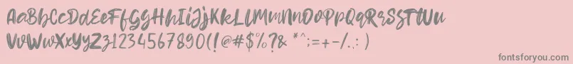 Шрифт Hello Dear Demo – серые шрифты на розовом фоне