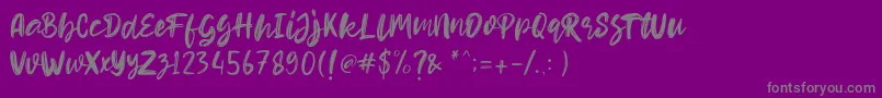 Шрифт Hello Dear Demo – серые шрифты на фиолетовом фоне