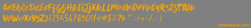 Hello Dear Demo Font – Orange Fonts on Gray Background