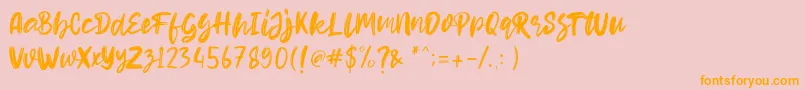 Hello Dear Demo Font – Orange Fonts on Pink Background