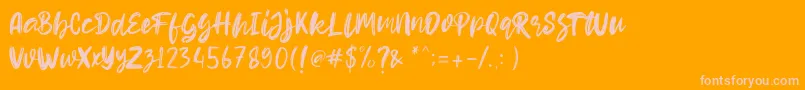 Hello Dear Demo Font – Pink Fonts on Orange Background
