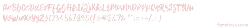 Шрифт Hello Dear Demo – розовые шрифты на белом фоне