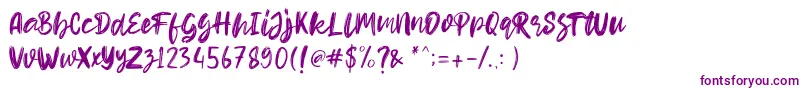 Hello Dear Demo Font – Purple Fonts on White Background