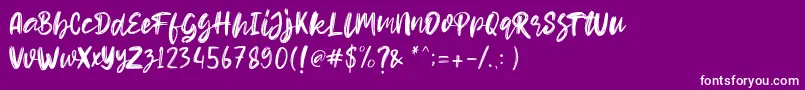 Hello Dear Demo Font – White Fonts on Purple Background