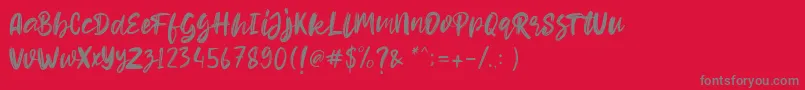 Hello Dear Demo Font – Gray Fonts on Red Background