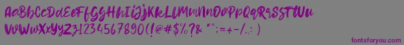 Hello Dear Demo Font – Purple Fonts on Gray Background