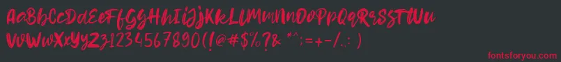 Hello Dear Demo Font – Red Fonts on Black Background