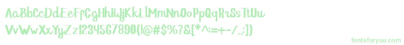 フォントHello Dina Script – 緑のフォント