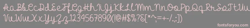Hello Heartache   Font – Pink Fonts on Gray Background