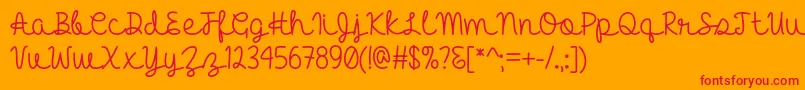Hello Heartache   Font – Red Fonts on Orange Background