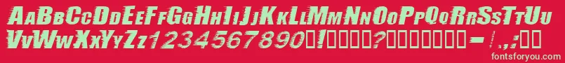 StormExtrabold Font – Green Fonts on Red Background