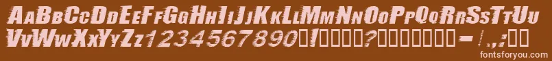 Police StormExtrabold – polices roses sur fond brun