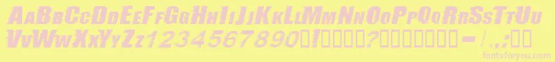 StormExtrabold Font – Pink Fonts on Yellow Background