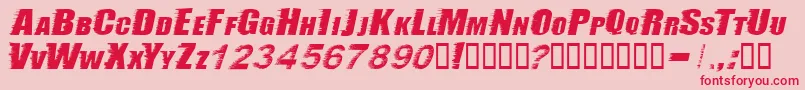 StormExtrabold Font – Red Fonts on Pink Background