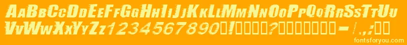 StormExtrabold Font – Yellow Fonts on Orange Background