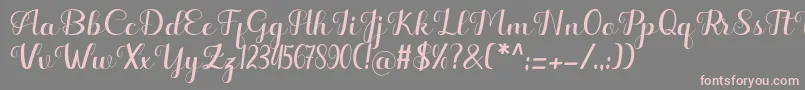 Hello Kayla Font – Pink Fonts on Gray Background