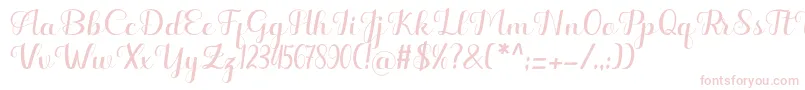 Hello Kayla Font – Pink Fonts on White Background