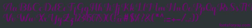 Hello Kayla Font – Purple Fonts on Black Background