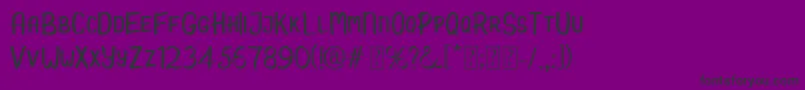Hello Kids Demo-fontti – mustat fontit violetilla taustalla
