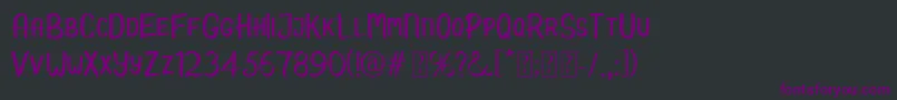 Шрифт Hello Kids Demo – фиолетовые шрифты на чёрном фоне