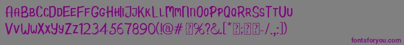 Шрифт Hello Kids Demo – фиолетовые шрифты на сером фоне