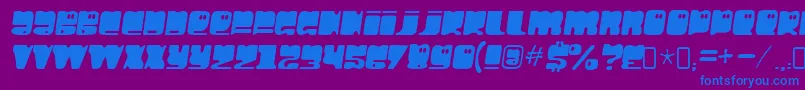 hello larry Font – Blue Fonts on Purple Background