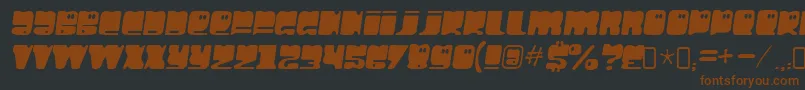 hello larry-fontti – ruskeat fontit mustalla taustalla