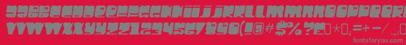 hello larry Font – Gray Fonts on Red Background