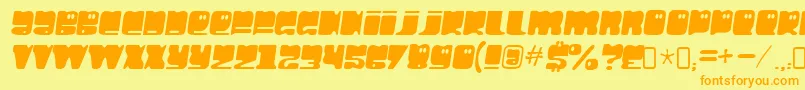 hello larry Font – Orange Fonts on Yellow Background