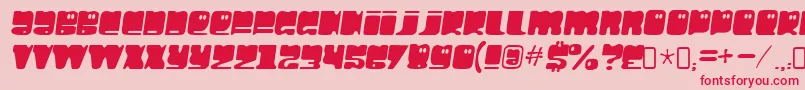 hello larry Font – Red Fonts on Pink Background