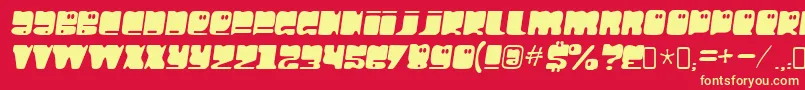 hello larry Font – Yellow Fonts on Red Background