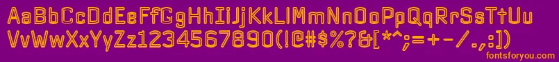 PfinterfaceInline Font – Orange Fonts on Purple Background