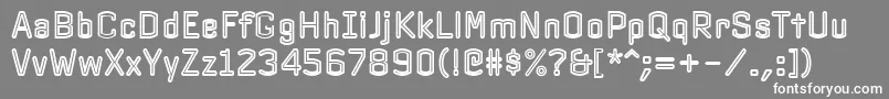 フォントPfinterfaceInline – 灰色の背景に白い文字