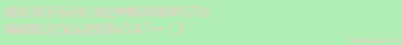 Hello Mozza Font – Pink Fonts on Green Background