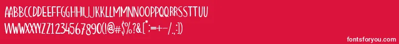Hello Mozza Font – White Fonts on Red Background