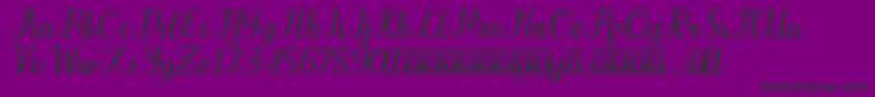 Hello Patty-Schriftart – Schwarze Schriften auf violettem Hintergrund