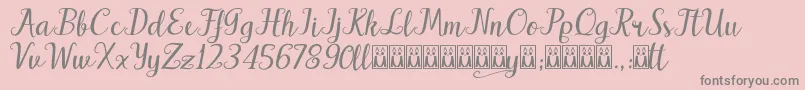 Hello Patty Font – Gray Fonts on Pink Background
